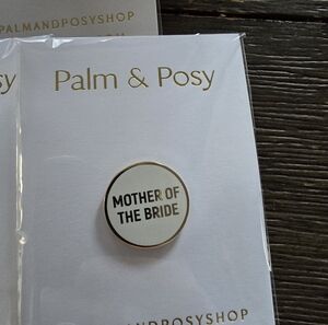 Mother of the Bride enamel lapel pin